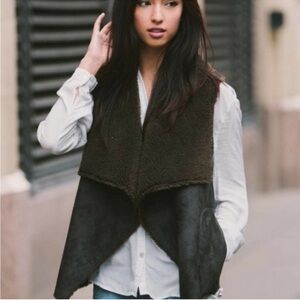 Velvet by Graham and Spencer Faux Sterling Vest Medium brown soft